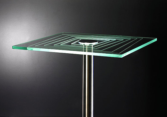 Glass bar table